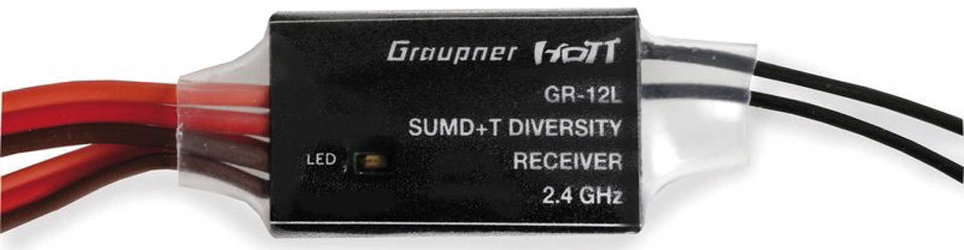 GRAUPNER RECEIVER SUMD+T 2 ANT.GR-12L HOTT