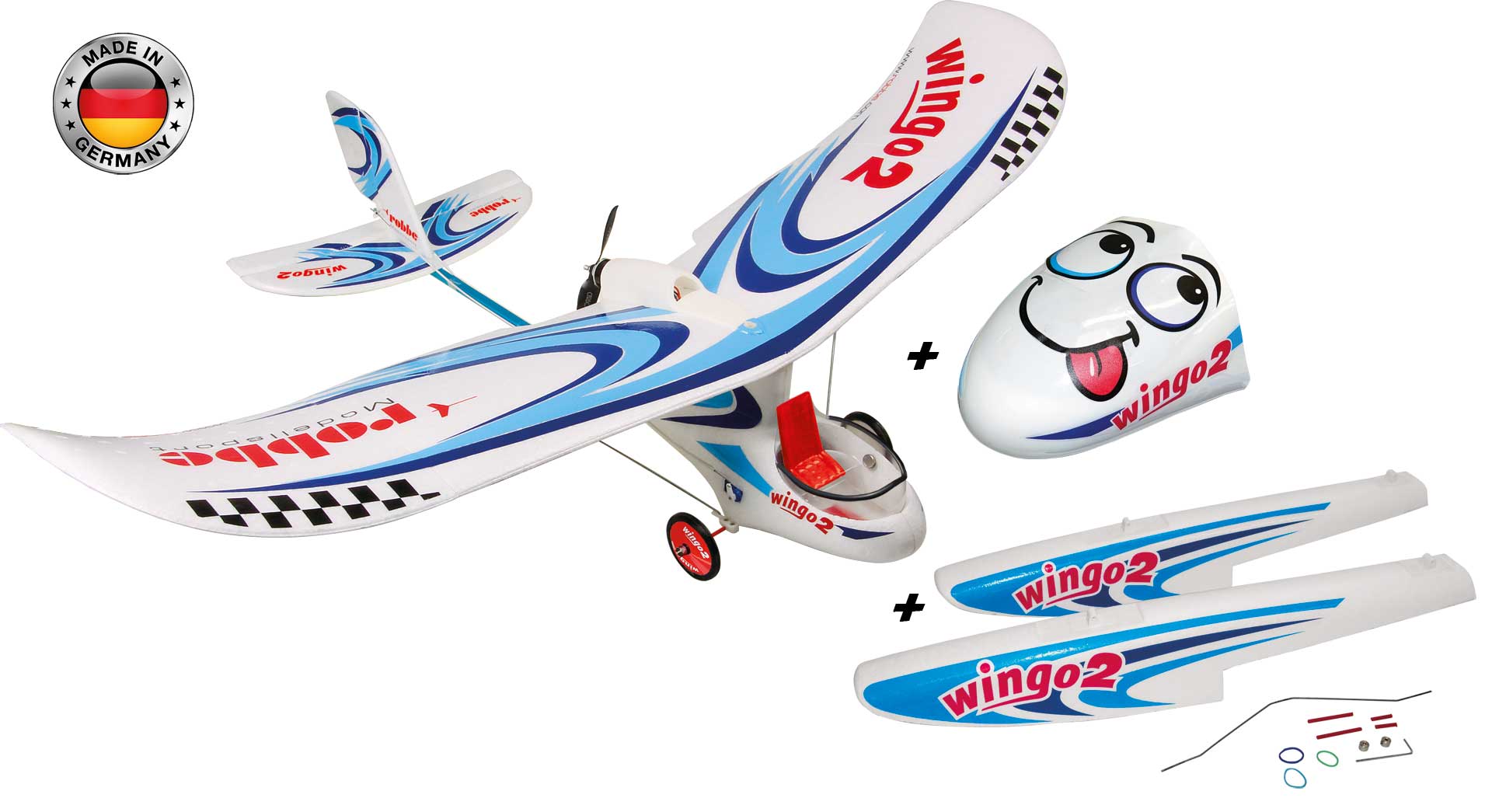 Robbe Modellsport Wingo 2 Kit "Summer Edition" mit Schwimmer + Aero Rumpfnase