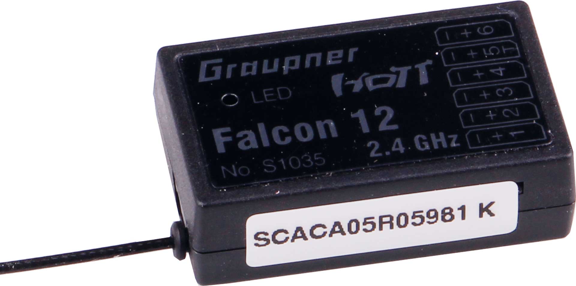 GRAUPNER FALCON 12 6 VOIES GYRO  HOTT Récepteur