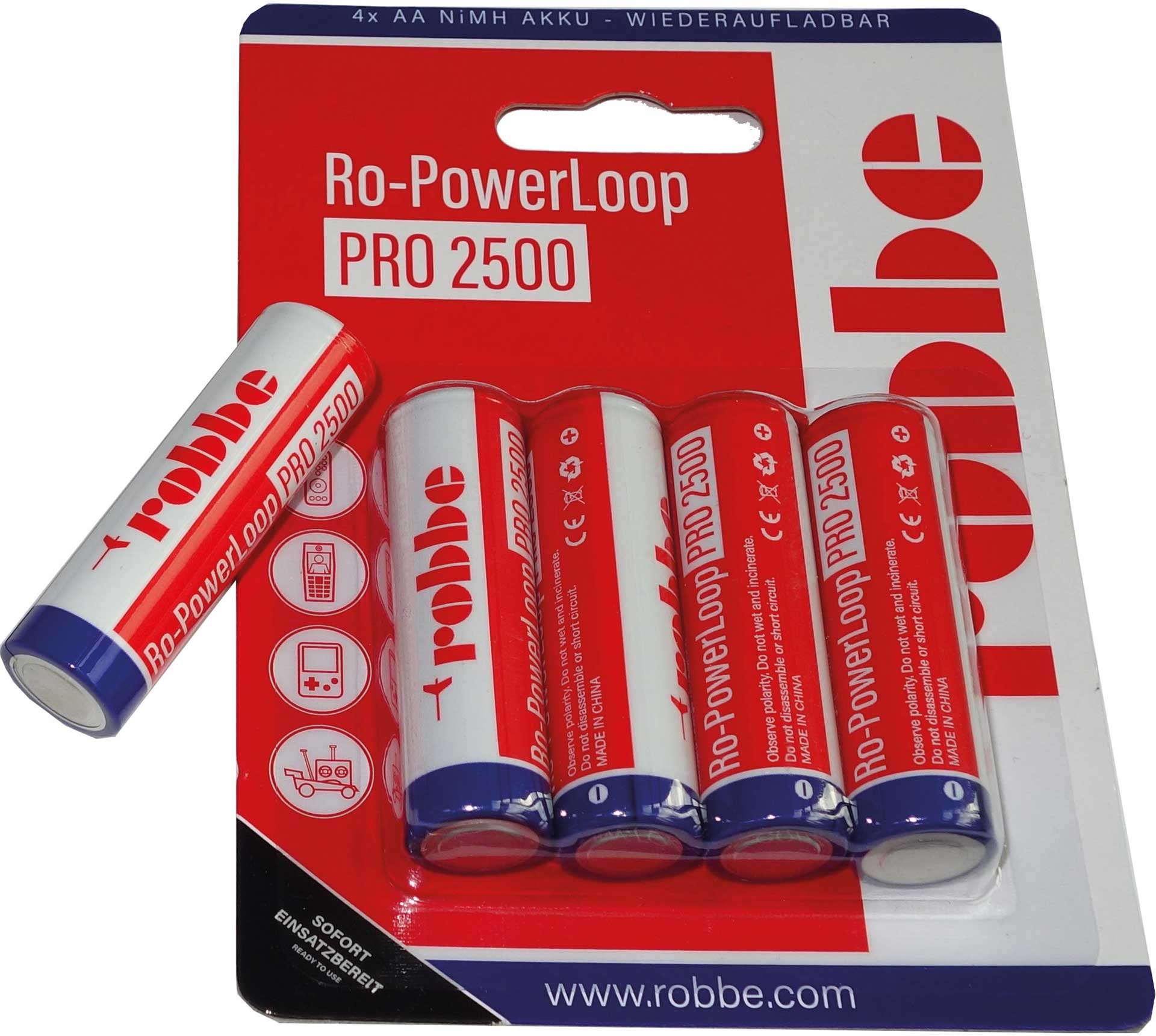 Robbe Modellsport RO-POWER LOOP MIGNON AA 2500 MAH 1,2 V 4 ST. BLISTER