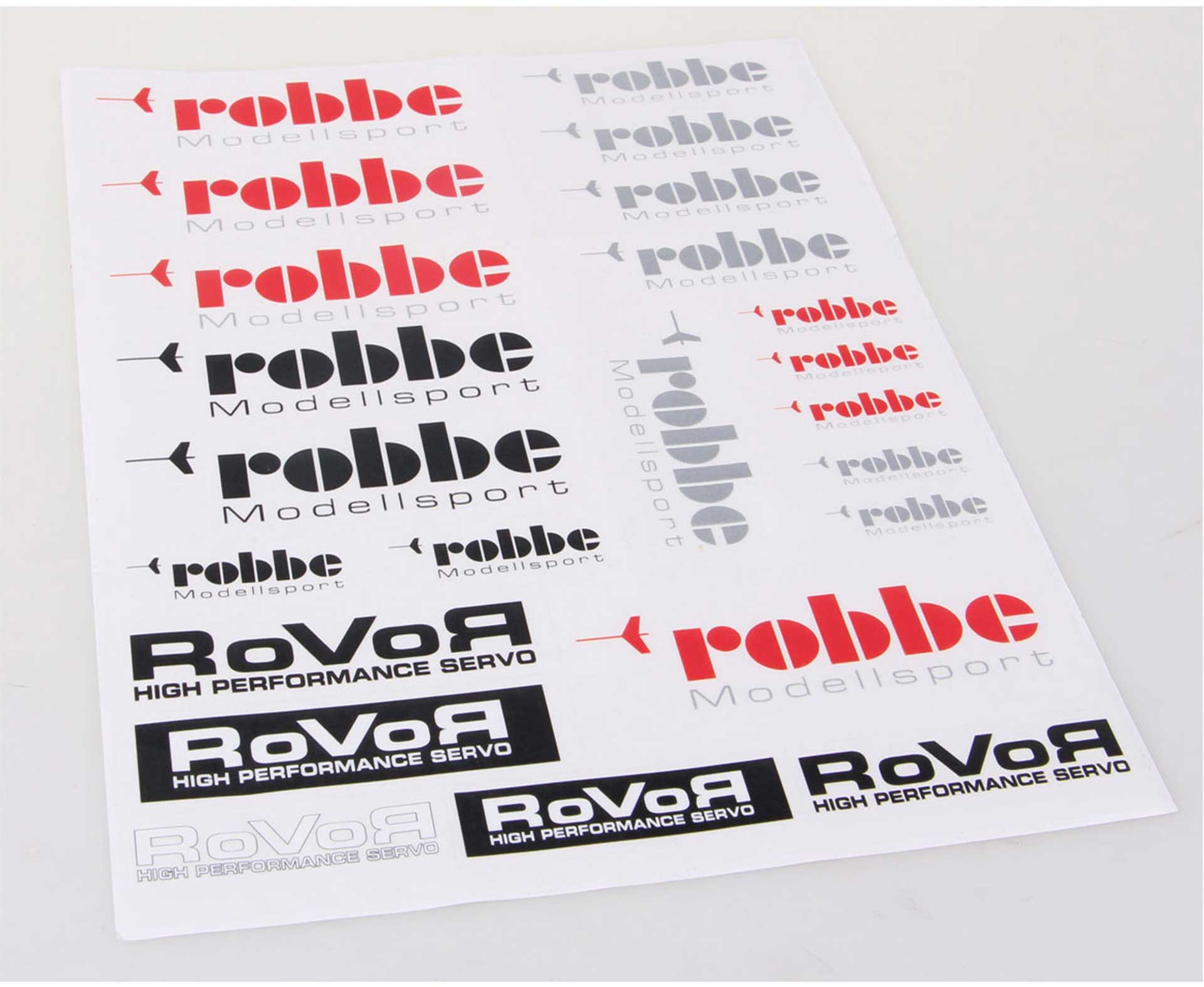 Robbe Modellsport ROBBE DECAL SHEET A5 WITH 23 STICKERS ROBBE, ROVOR ON TRANSPARENT FILM