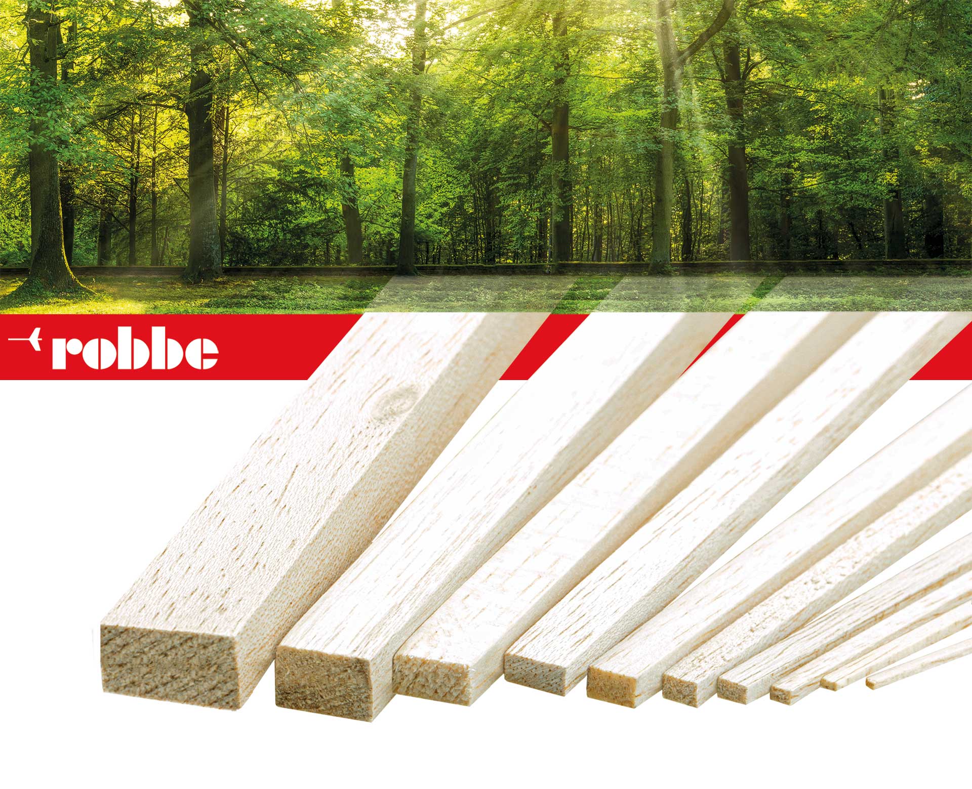 Robbe Modellsport Baguette carrée en balsa 6x10x1000mm