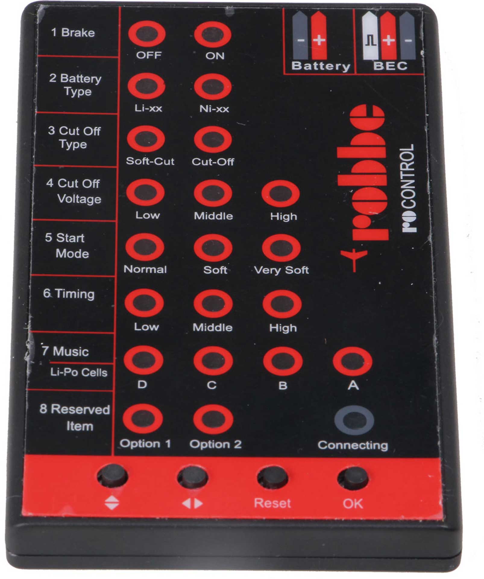 Robbe Modellsport RO-CONTROL V1 PROGRAMMING CARD (NOT SUITABLE FOR "PRO" and "V2" SERIES)