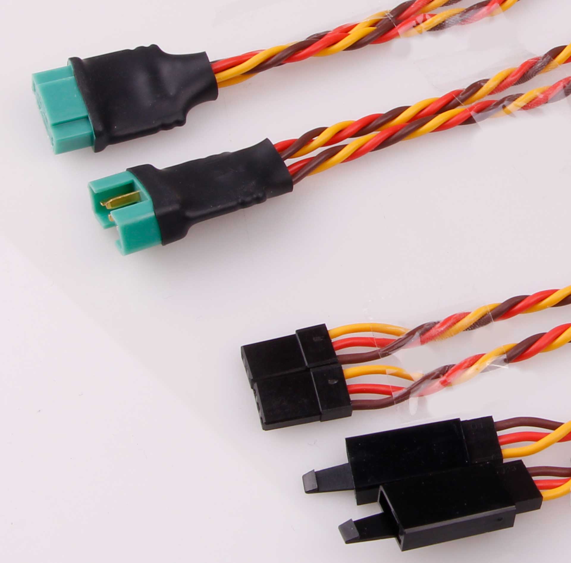 Robbe Modellsport Kabelsatz für 2 Servos MPX Hochstrom Stecker System auf Graupner/UNI 300mm 22AWG/0,32²mm 1 Satz